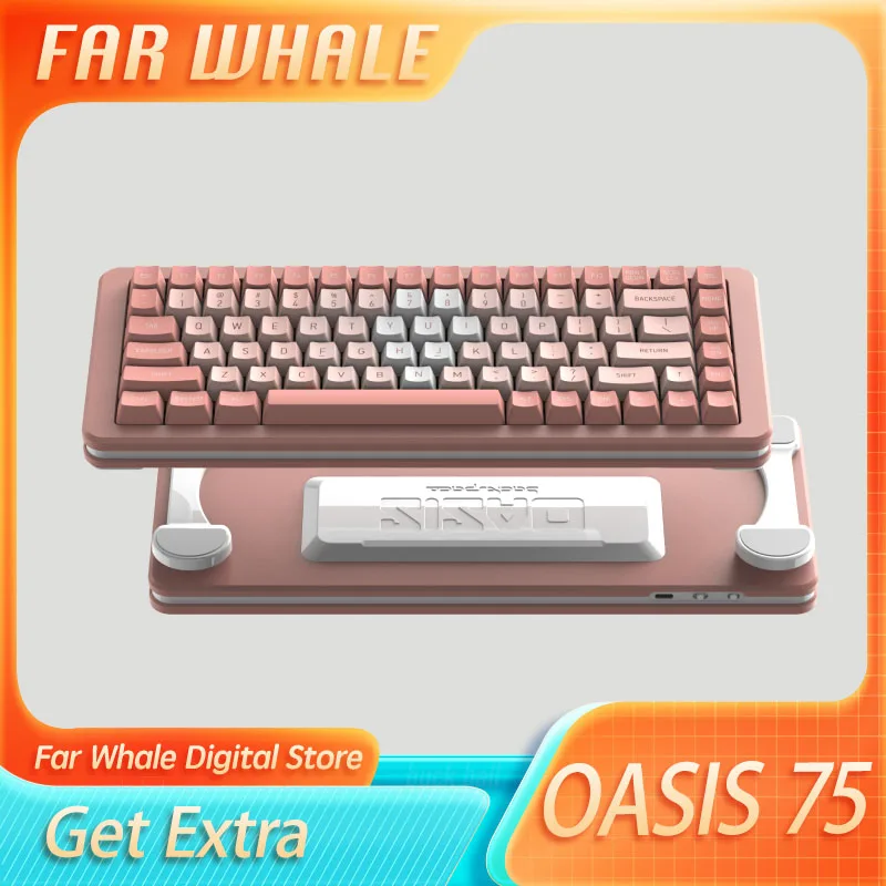 

Backspace Oasis 75 Wired Keyboard Magnetic Axis E-Sports Game Keyboard Custom Rt/Dks Aluminum Keyboards For Desktop Gifts