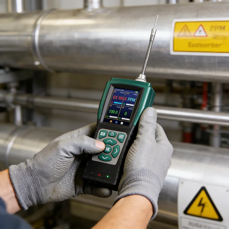 

Industrial Pump Suction Handheld 4-in-1 Gas Concentration Detector NH3 CH4 Multi-gas Alarm CO CO2 VOC Toxic Gas Leak Analyzer