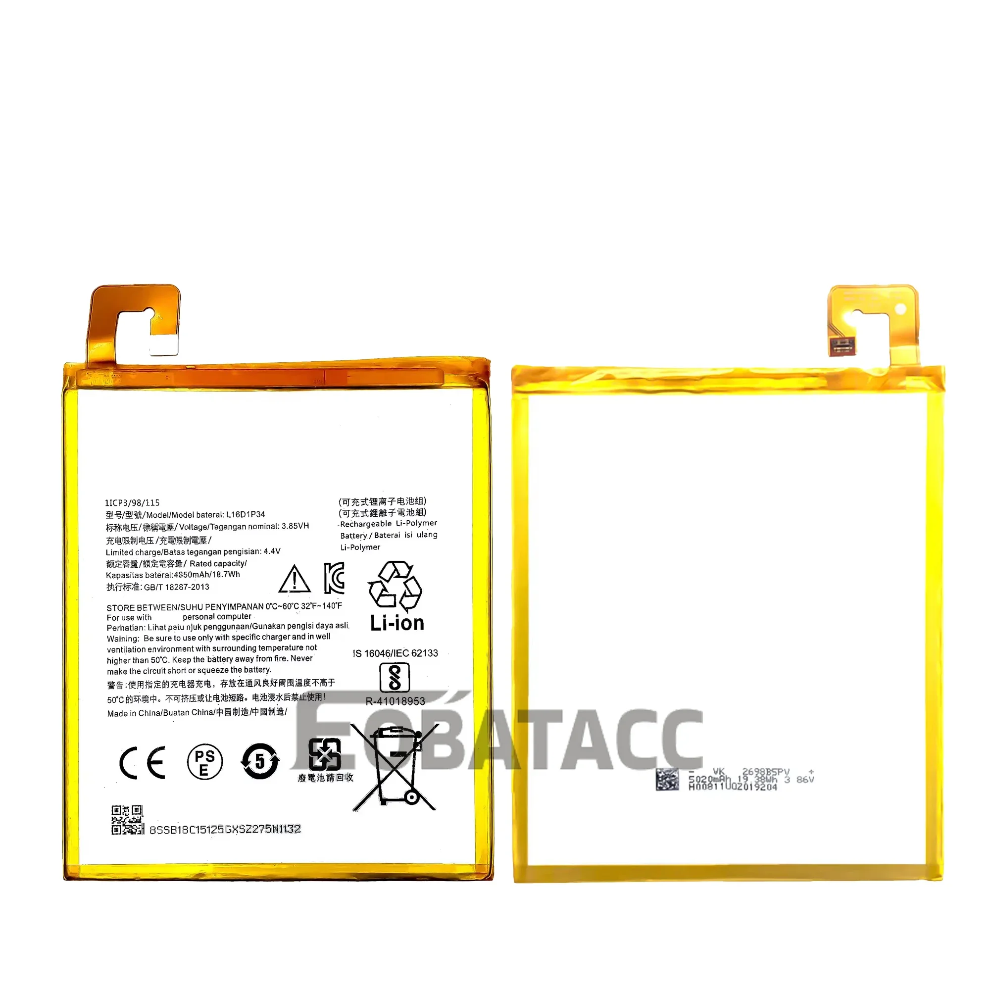 100% New Original Battery L16D1P34 For lenovo Tab 4 8/TB-8504X/Tab 4 8 Plus/Tab E10 10/TB-X104F Battery + Free Tools