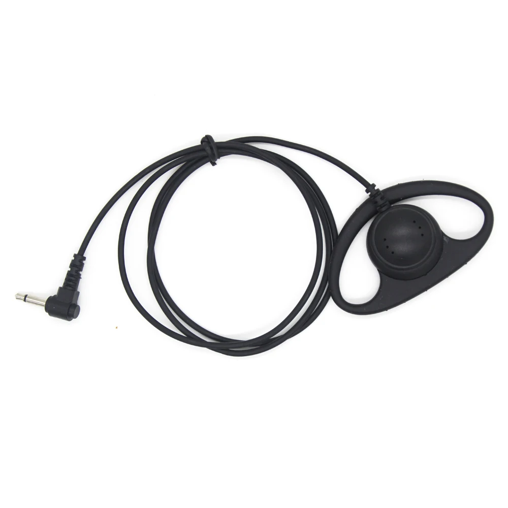 3.5mm D Shape Listen Only Soft Rubber Earpiece Headset For Motorola Radio Anti Noise Earphone