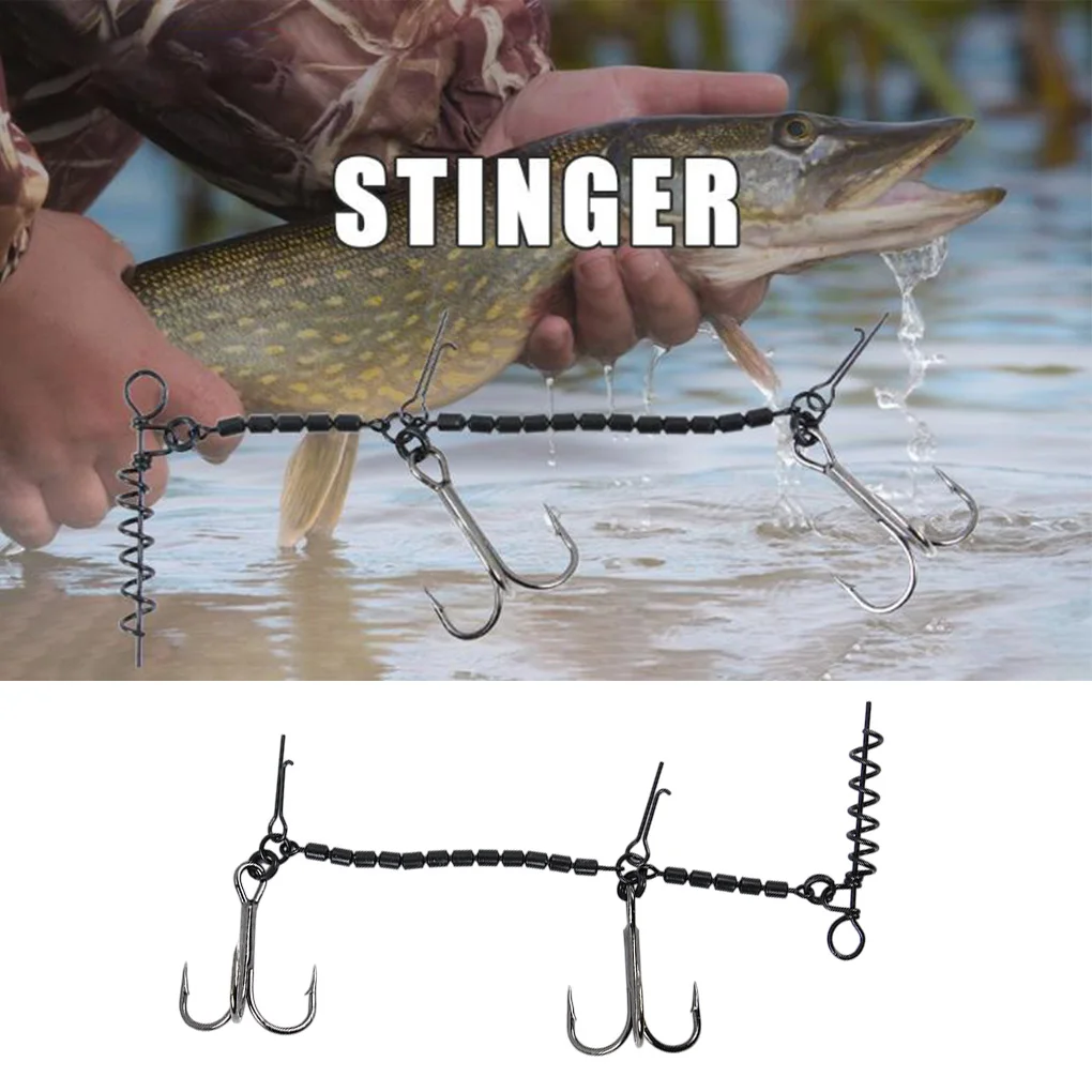 Premium Fishing Platform System Heavy Stinger Pike Rig Corkscrew For Popular Spins Reducing Gap Between Hook And Lure