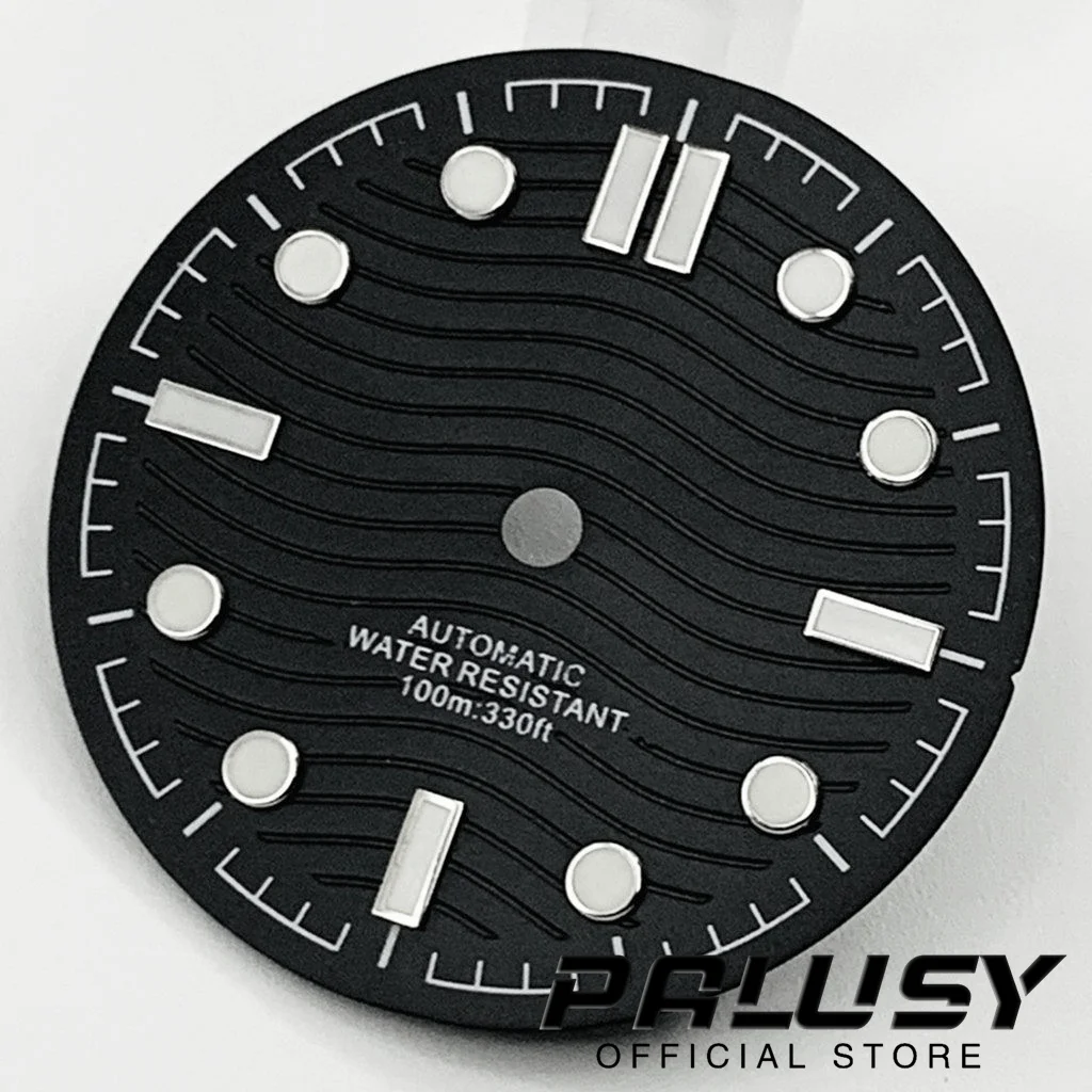 31mm Black White Blue Green Watch Dial Luminous Watch Faces for Fit NH35 NH36 ETA2836 2824 DG2813 3804 Miyota 8215 821A Movement