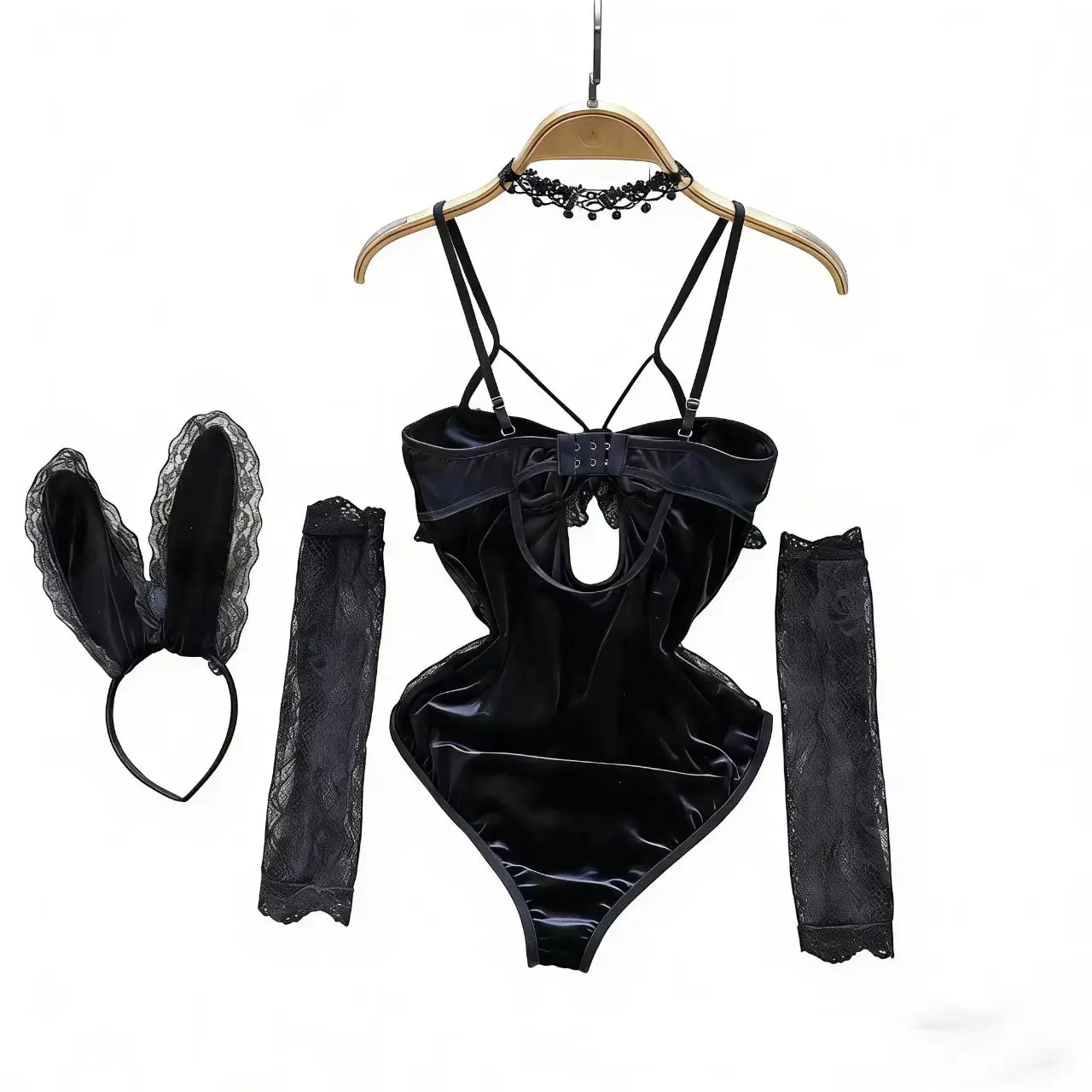 

Hollow Out Lace Patchwork Lady's Streetwear Cosplay Black Sexy Killer's Blouses New In Women's Clothing Y2K Party Club Hot Wear