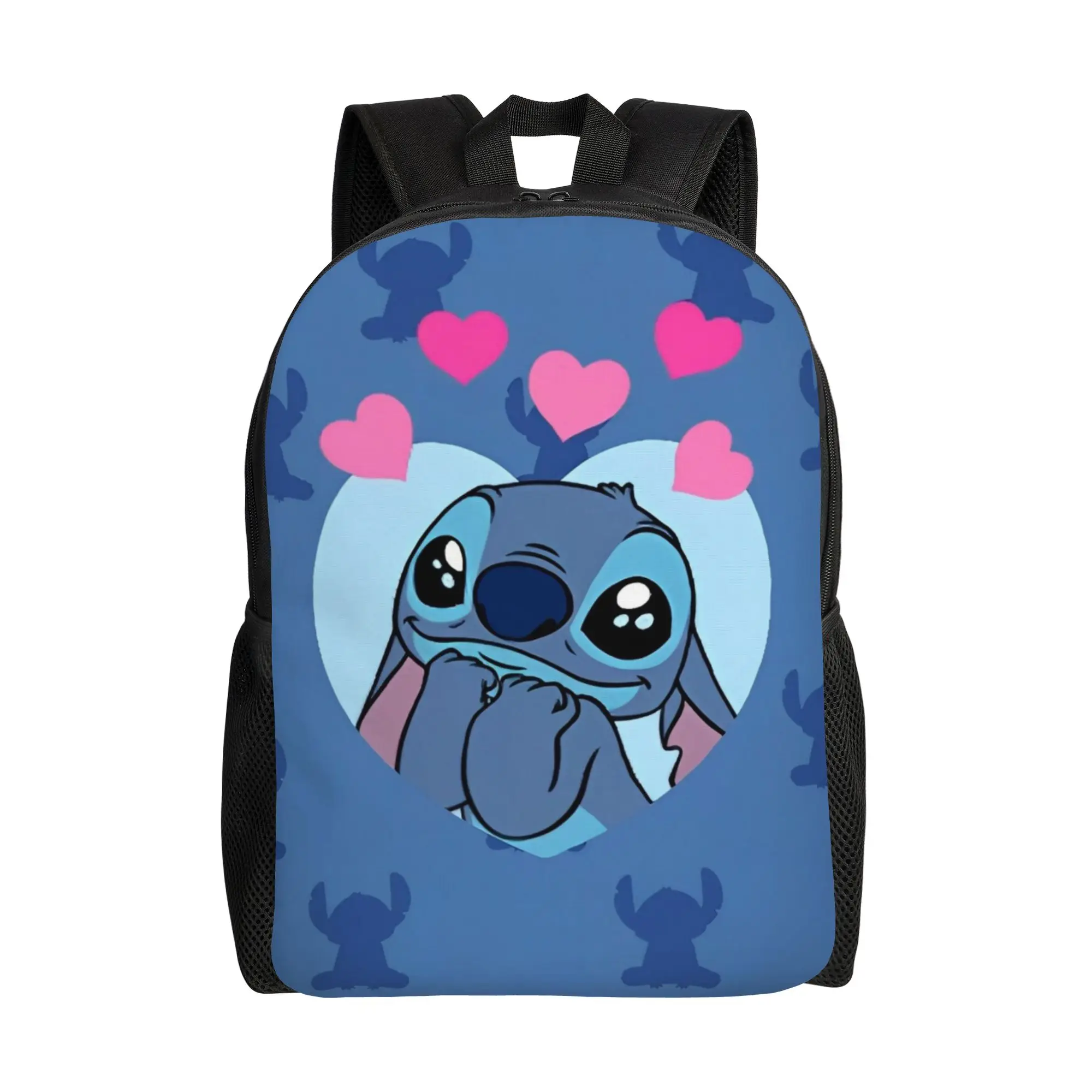 

Рюкзак Kawaii Stitch для мужчин, женщин, подростков, школьников, деловой рюкзак, милый мультяшный анимационный рюкзак для ноутбука с карманом