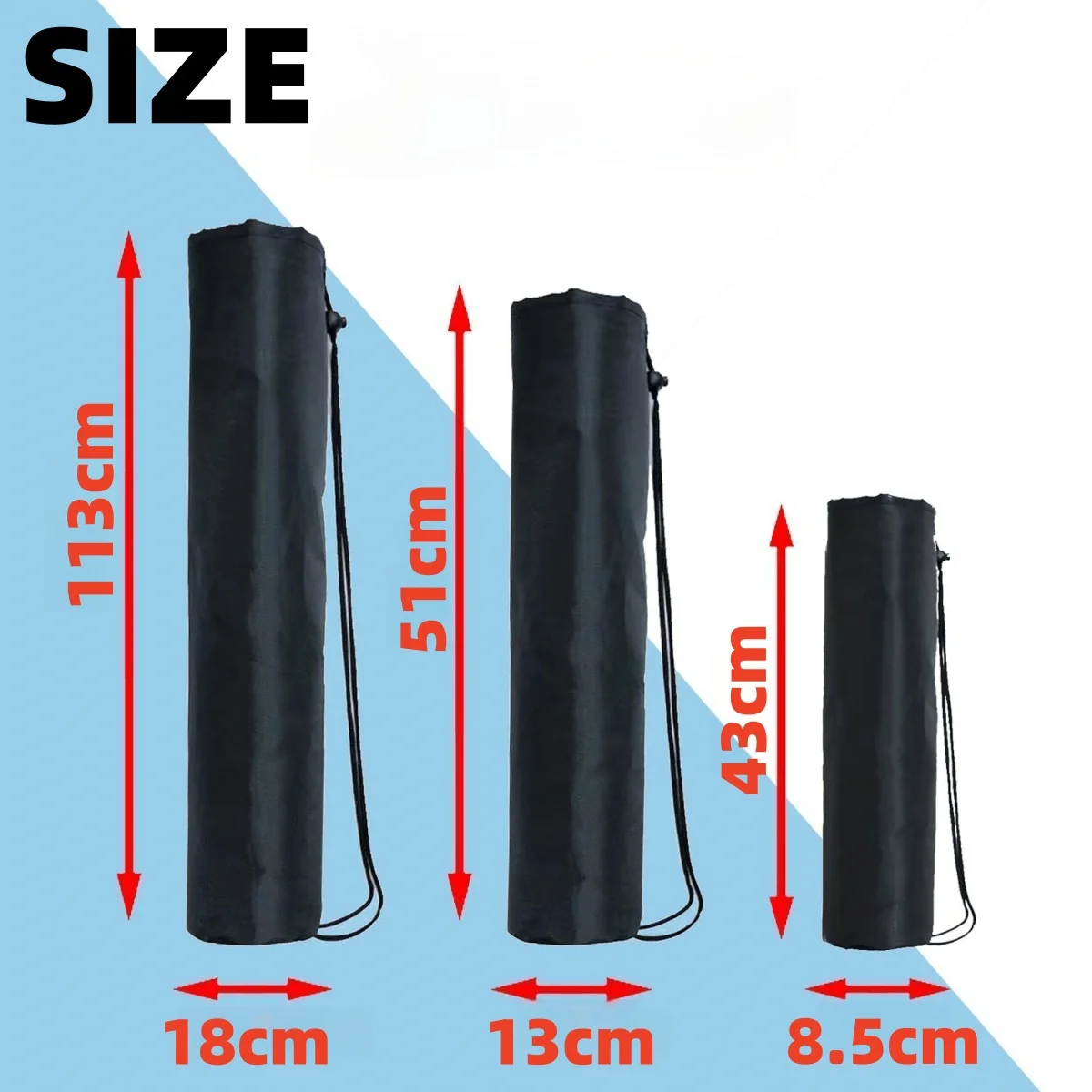Miwayer Portable Tripod Monopod Bag Oxford Cloth Foldable Drawstring Storage Bag/for Carring Mic Tripod Stand