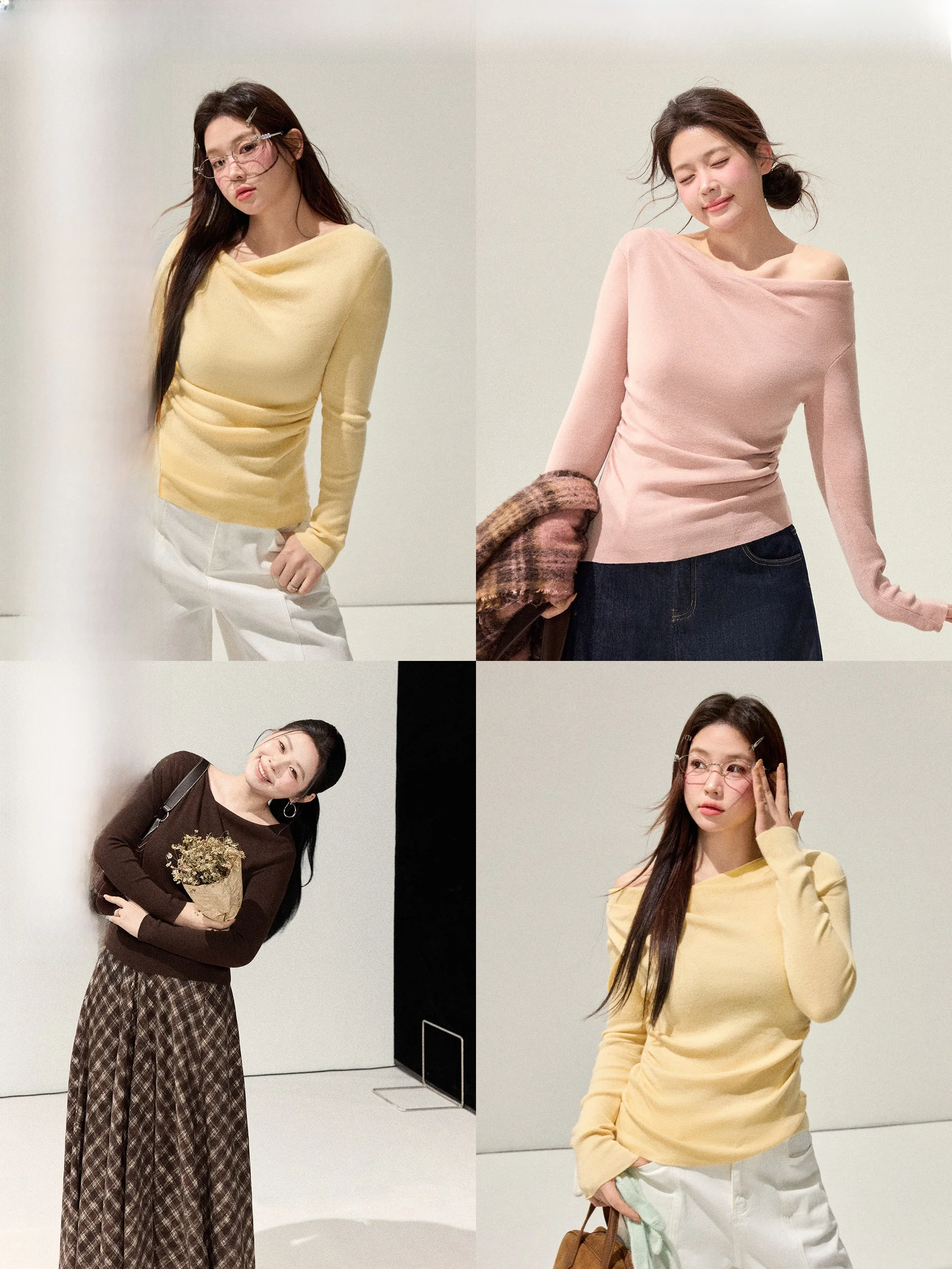 

Романтичный поэтический вязаный топ больших размеров с асимметричным вырезом на плече, повседневный, из смесовой ткани (полиэстер, нейлон, шерсть), с длинными рукавами, стандартный крой.