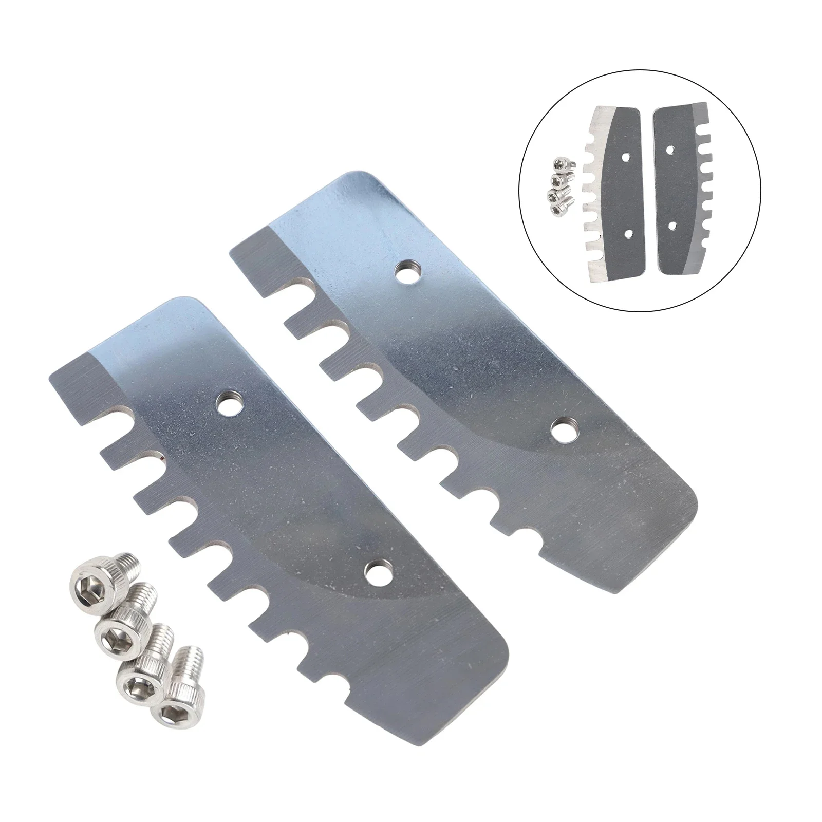 

2Pcs Stainless Steel Ice Auger Replacement Replacement Blades With Pointed And Serrated Edge For 8 Inch Quantum Rocket Auger