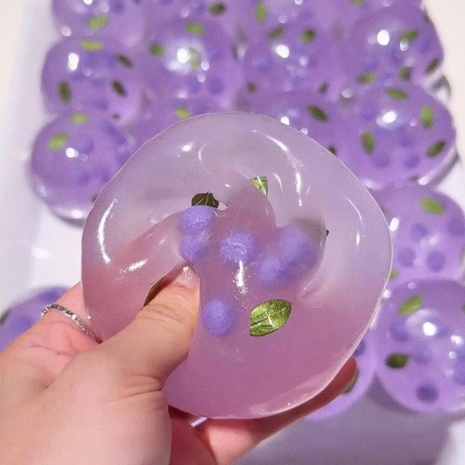 Fruit Sorbet Coconut Oil Stress Ball Squishy Toy Buttery Smooth Fruit Mochi Squeeze Ball ASMR Anti Stress Fidget Toys for Adults