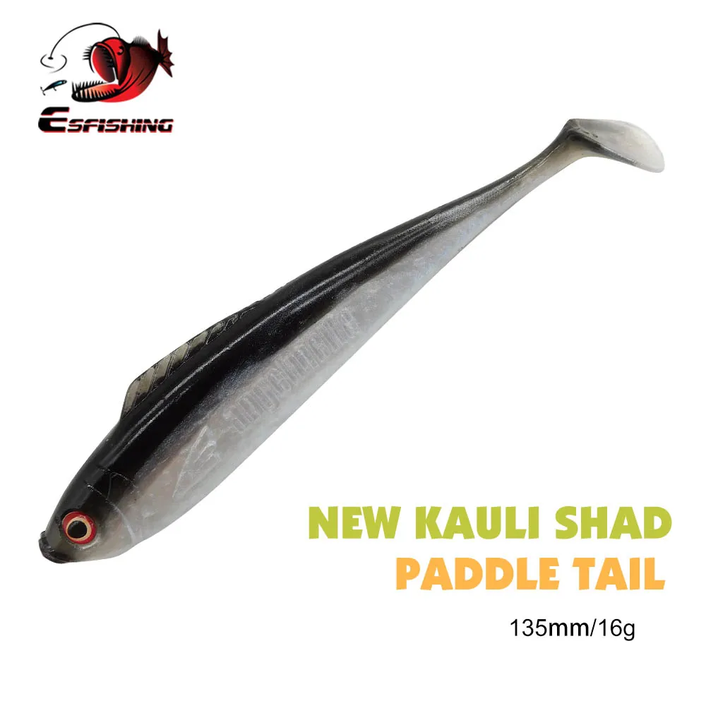 

ESFISHING Мягкая наживка Новинка Kauli Shad 135mm16g Swimbait Isca искусственная впрыска басов аромат и соли рыболовные приманки снасти