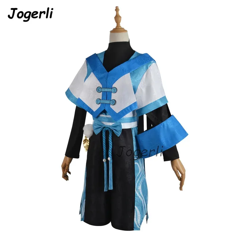 

Jogerli Genshin Impact Scaramouche Косплей Костюм Daily Wanderer Ткань Мужская игра Ролевая игра Kunikuzushi Balladeer Костюм для отдыха Парик