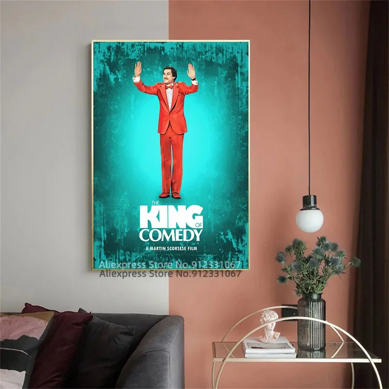 Movie Poster of The King Of Comedy by Martin Scorsese Canvas Painting Art Poster Print Wall Art Picture Home Decor Cuadros