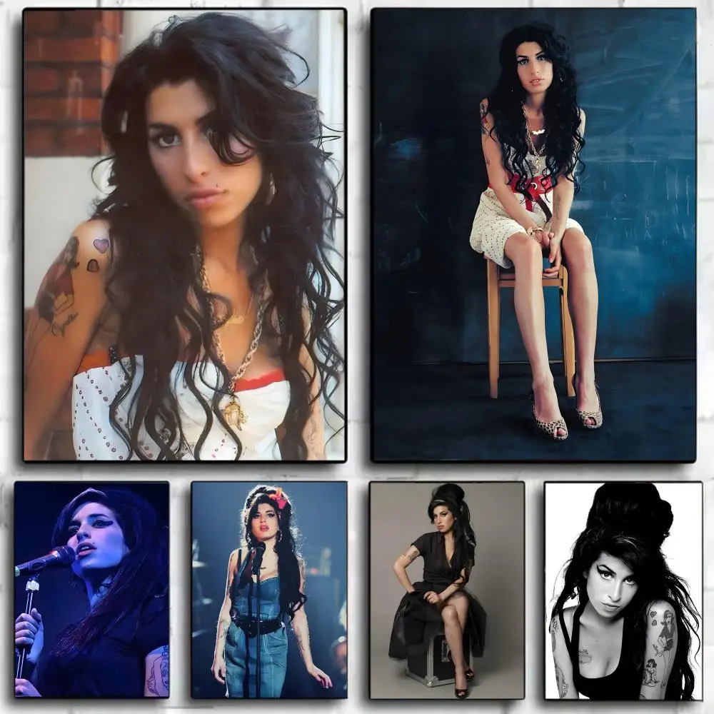 1 قطعة B-الجمال امرأة المغني ايمي WinehouseS ملصق جدار الفن طباعة ملصق ديكور جدارية ديكور المنزل هدية غير المؤطرة