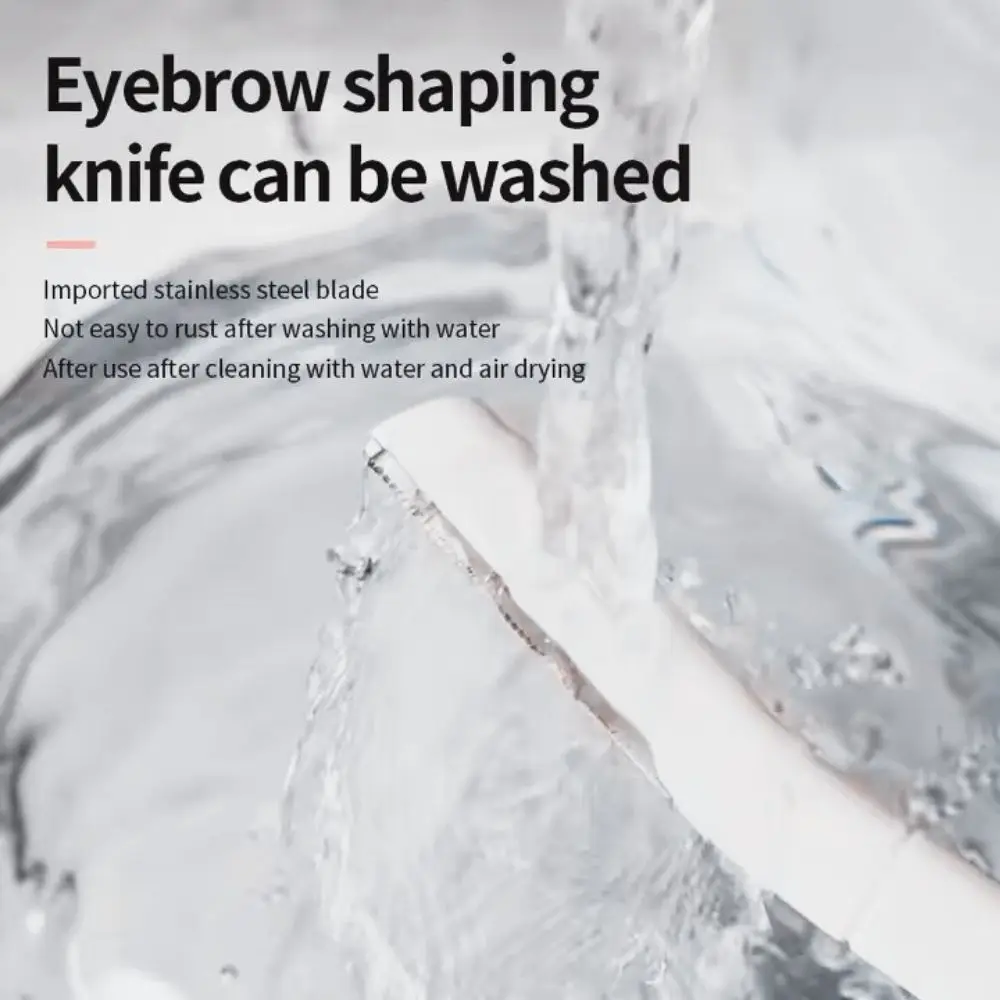 Rasoio sopracciglia in acciaio inossidabile con pettine, strumento professionale di bellezza per la depilazione per donne e uomini