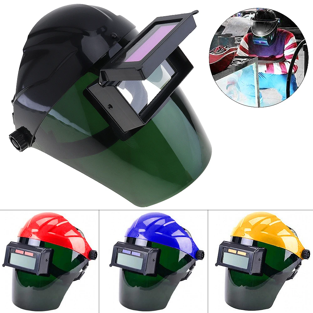 

Solar Automatic Variable Darkening Welding Mask with Solar Power Auto Darkening Filter Lens Hood and Solar Charge For Welding