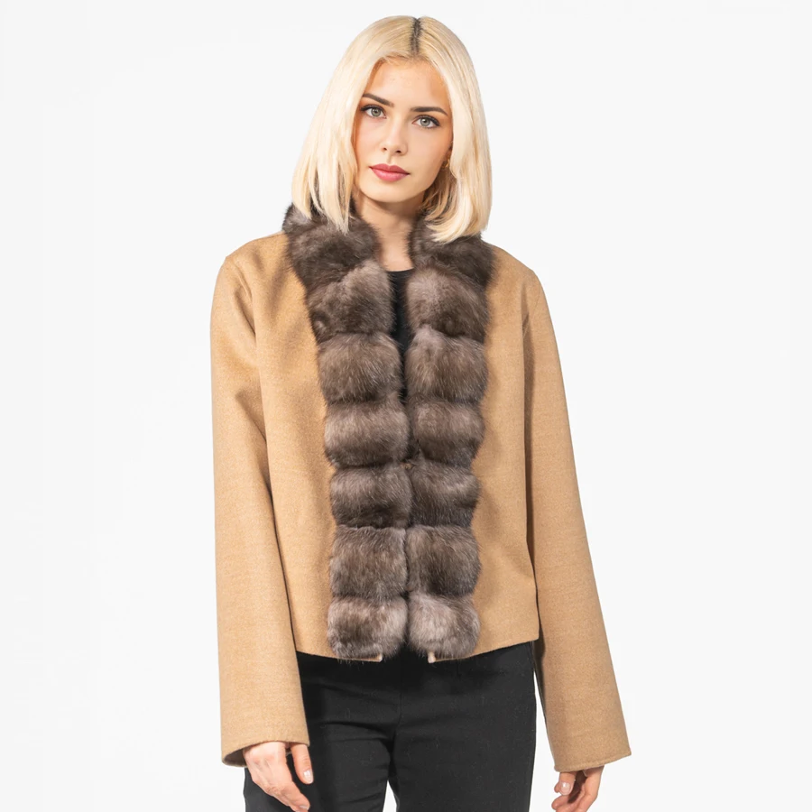 

Воротник из натурального лисьего меха для пальто, женская короткая отделка из лисьего меха с пальто, воротник из натурального меха, лидер продаж, съемный меховой аксессуар