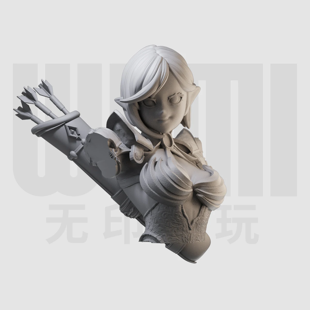 1/10 elf female thief bust GK resin white model handmade model