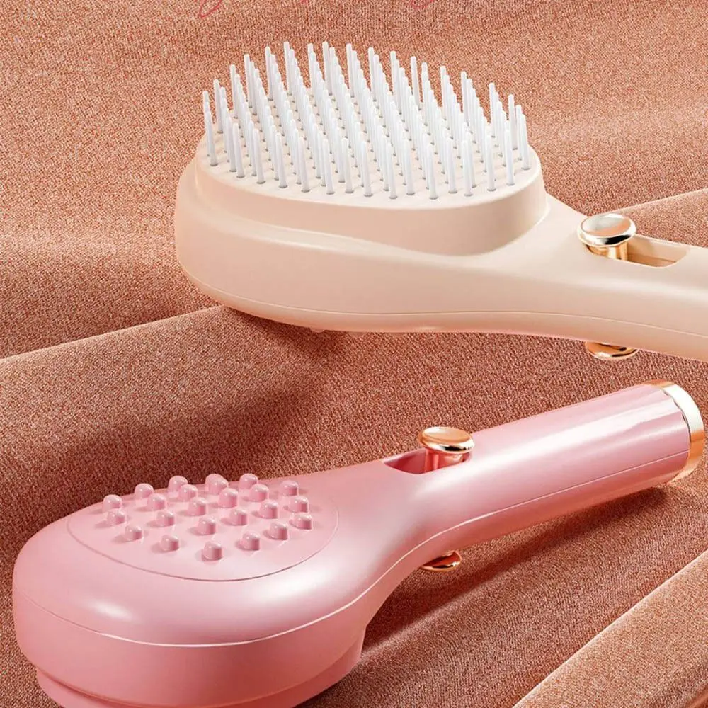 Easy to Use Portable Retractable Hair Comb Anti Static Self Cleaning Self Cleaning Hair Brush Detangling Brush Styling Tool