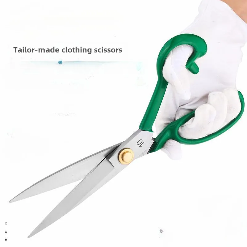 Stainless Steel Sharp Tailor Cutting Professional Clothing Handmade Scissors 10-12 Inch Powerful Tailor Scissors Sewing