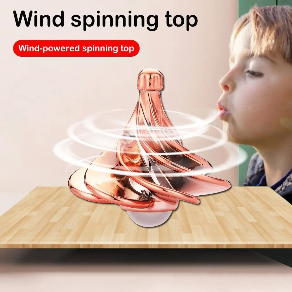 Windmill Fidget Spinner ของเล่น Blow Air Aerodynamic ลมหมุน Spinning Top ที่น่าสนใจสีสัน Wind Gyroscope ผู้ใหญ่