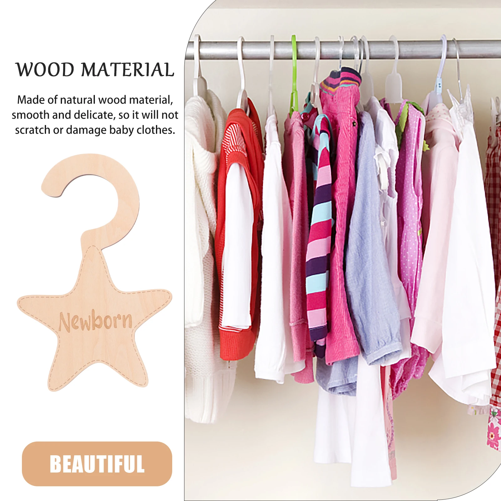

7 Pcs Wardrobe Divider Clothes Closet Dividers For Clothing Wood Dividing Line