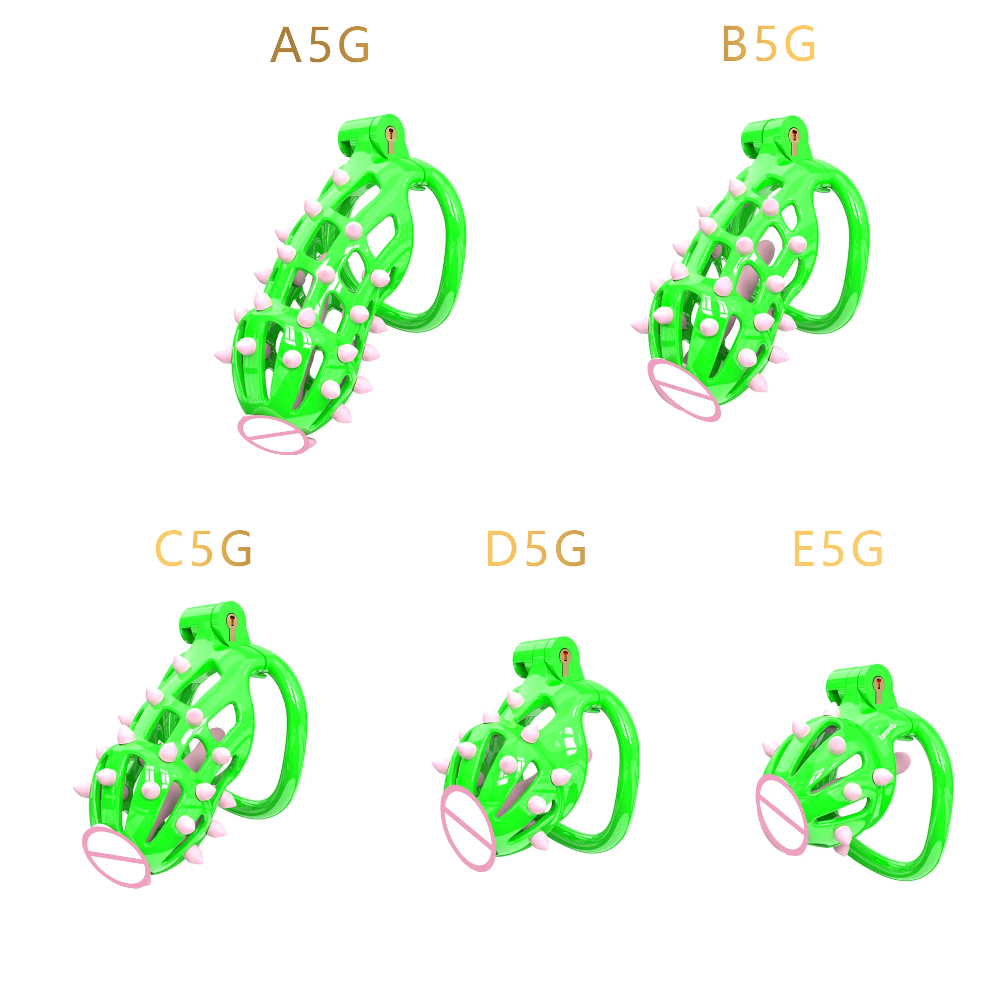 Новинка 2024, пластиковая клетка верности с 5 размерами, мужское устройство верности для мужчин, эротические секс-игрушки для взрослых, 18 +