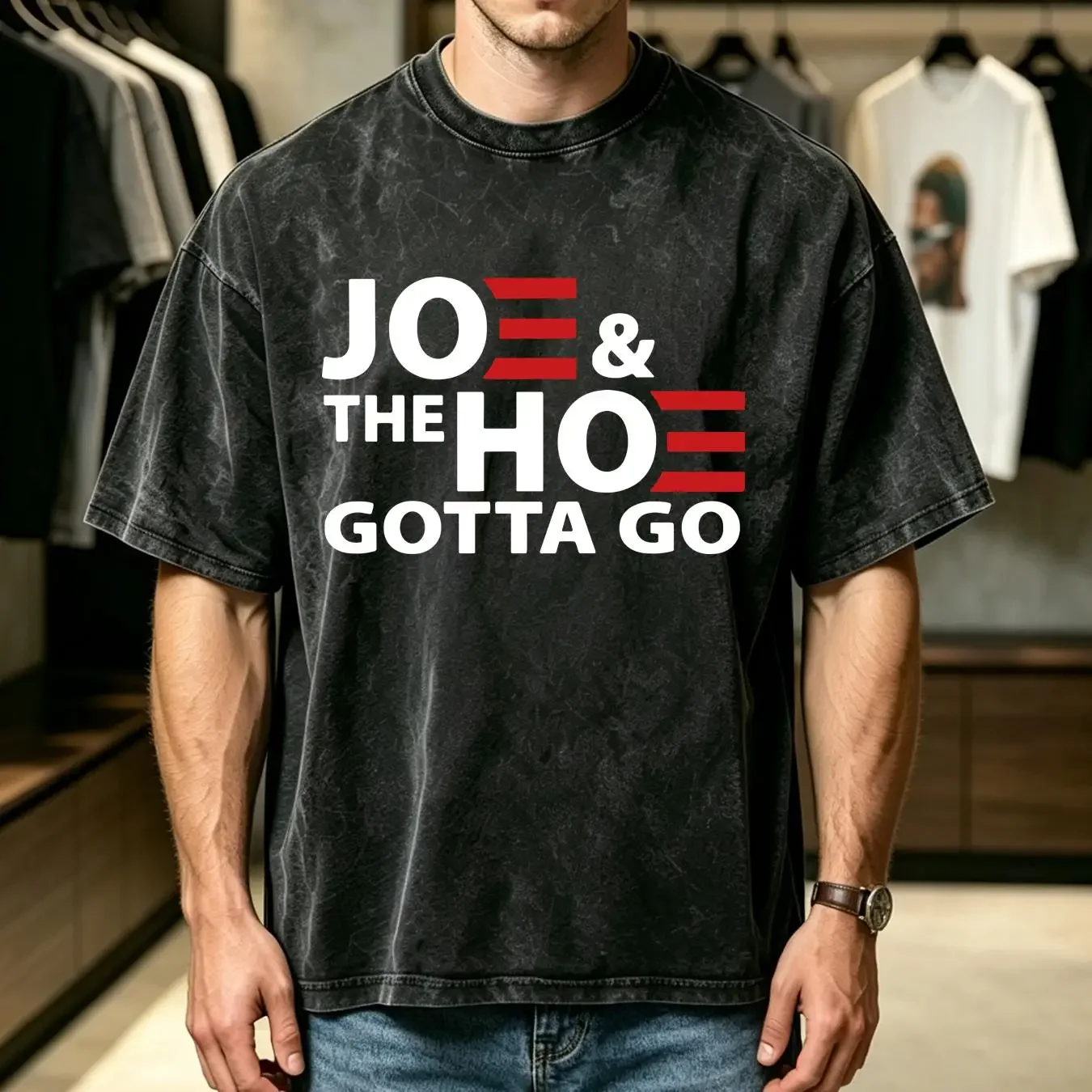 washed T Shirt Joe The Hoe Gotta Go long or short sleeves vintage Washed Soft Top For Everyday Wear Unisex streetwear homme