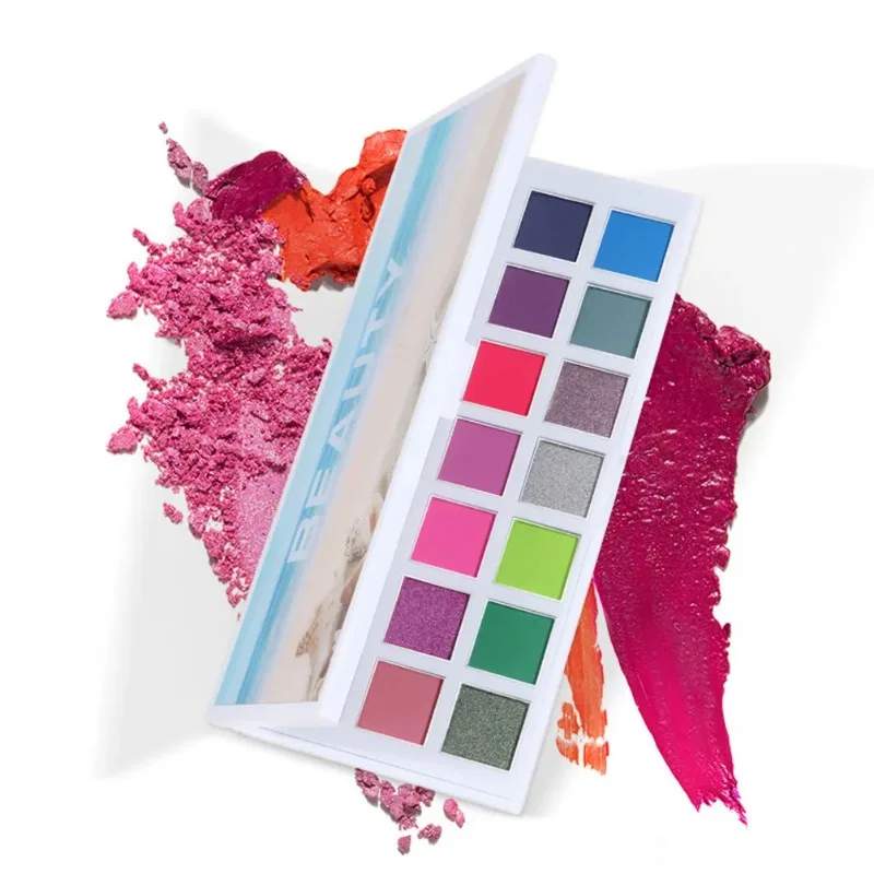 Benutzer definierte Farben DIY Lidschatten-Palette schimmern matt langlebig wasserdicht pigmentiert glänzend Lidschatten Puder Bulk Make-up