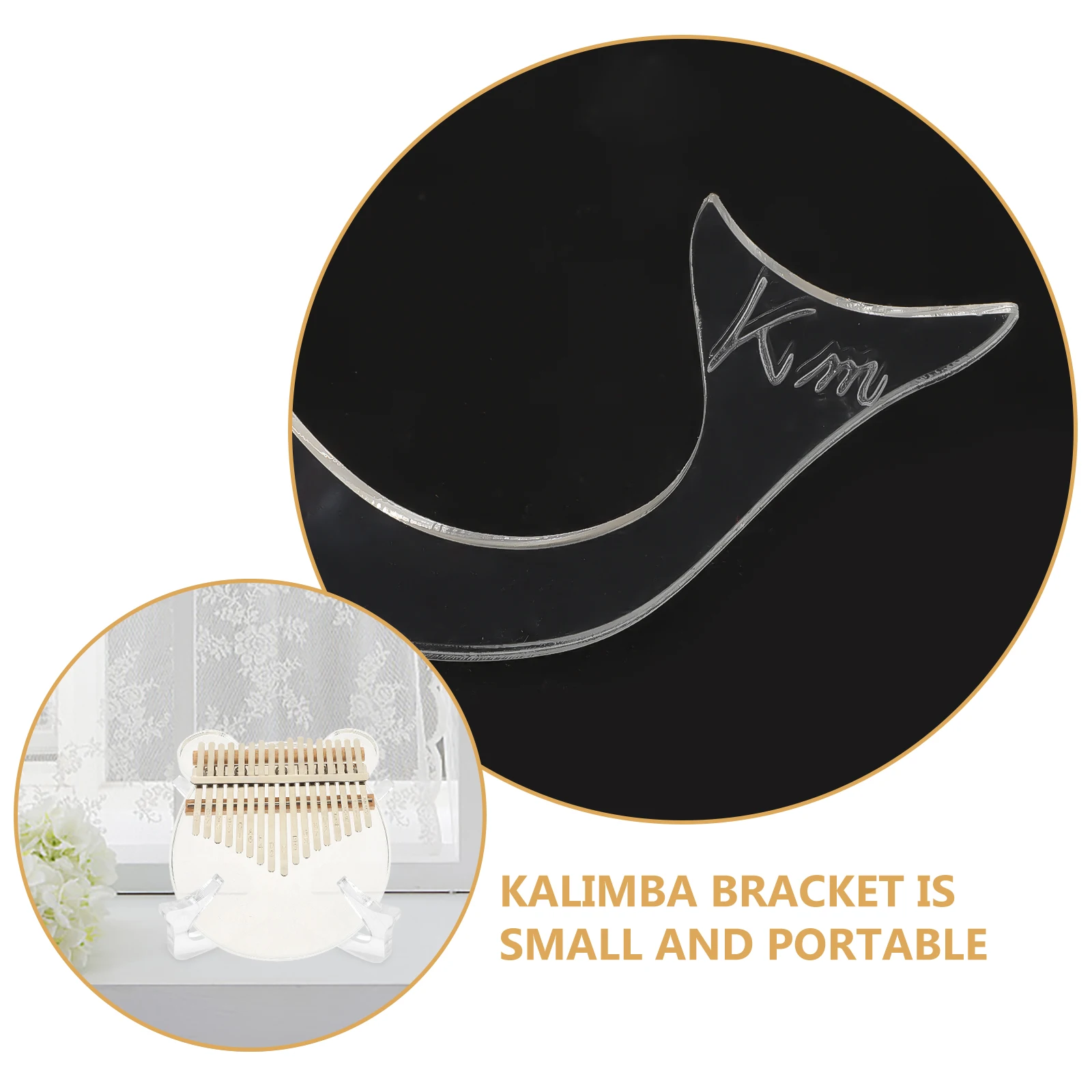 

Clear Acrylic Thumb Piano Stand Portable Kalimba Display Rack Durable Instrument Holder For Home Studio Small Elegant Bracket