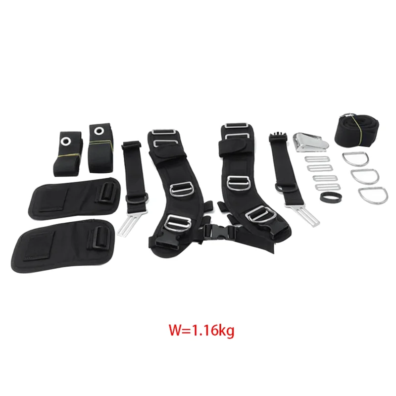 

Hot Sale Scuba Diving Harness System Back Plate Diving Bracket For Snorkeling Adjustable Shoulder Straps Quick Release Buckles