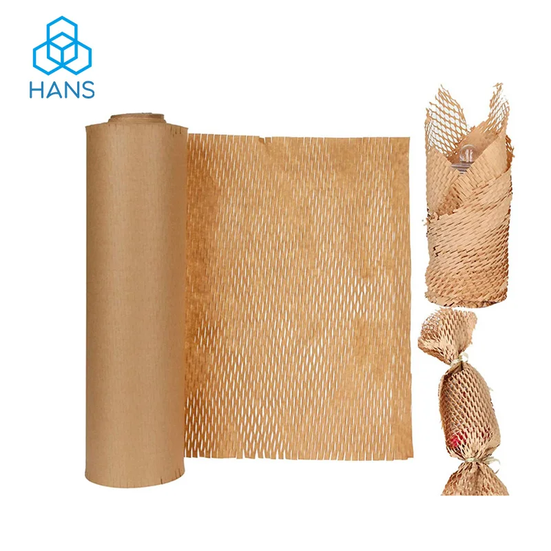 Honeycomb Folding Wrapping Material Brown 30cm Biodegradable Diy Decorative Gift  Improve Packing Efficiency Cushioning Paper