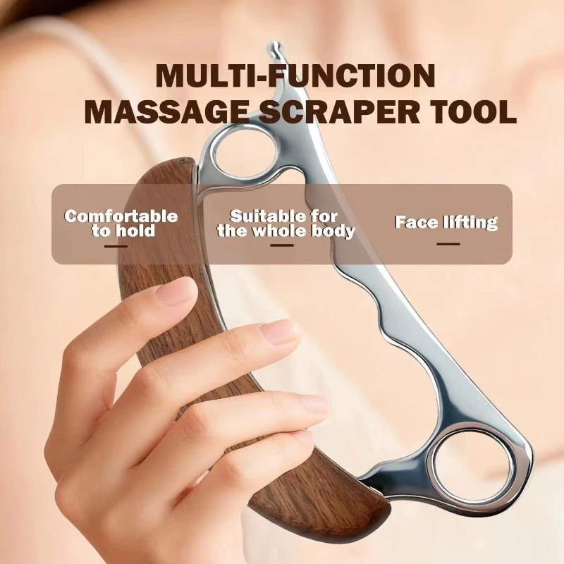 Pine Walnut Bamboo Wood IASTM Fascia Knife Full‑Set Scraping Tool for Soft‑Tissue Massage Muscle Rehabilitation Fitness Workout