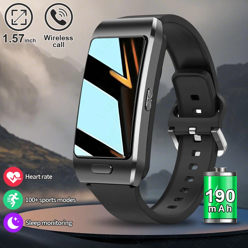 

LIGE Смарт-часы 2 в 1 TWS-гарнитура 1,57 дюйма Мужчины Женщины GPS Спорт Фитнес ЭКГ Часы с пульсометром Bluetooth Вызов Музыка Smartwatch