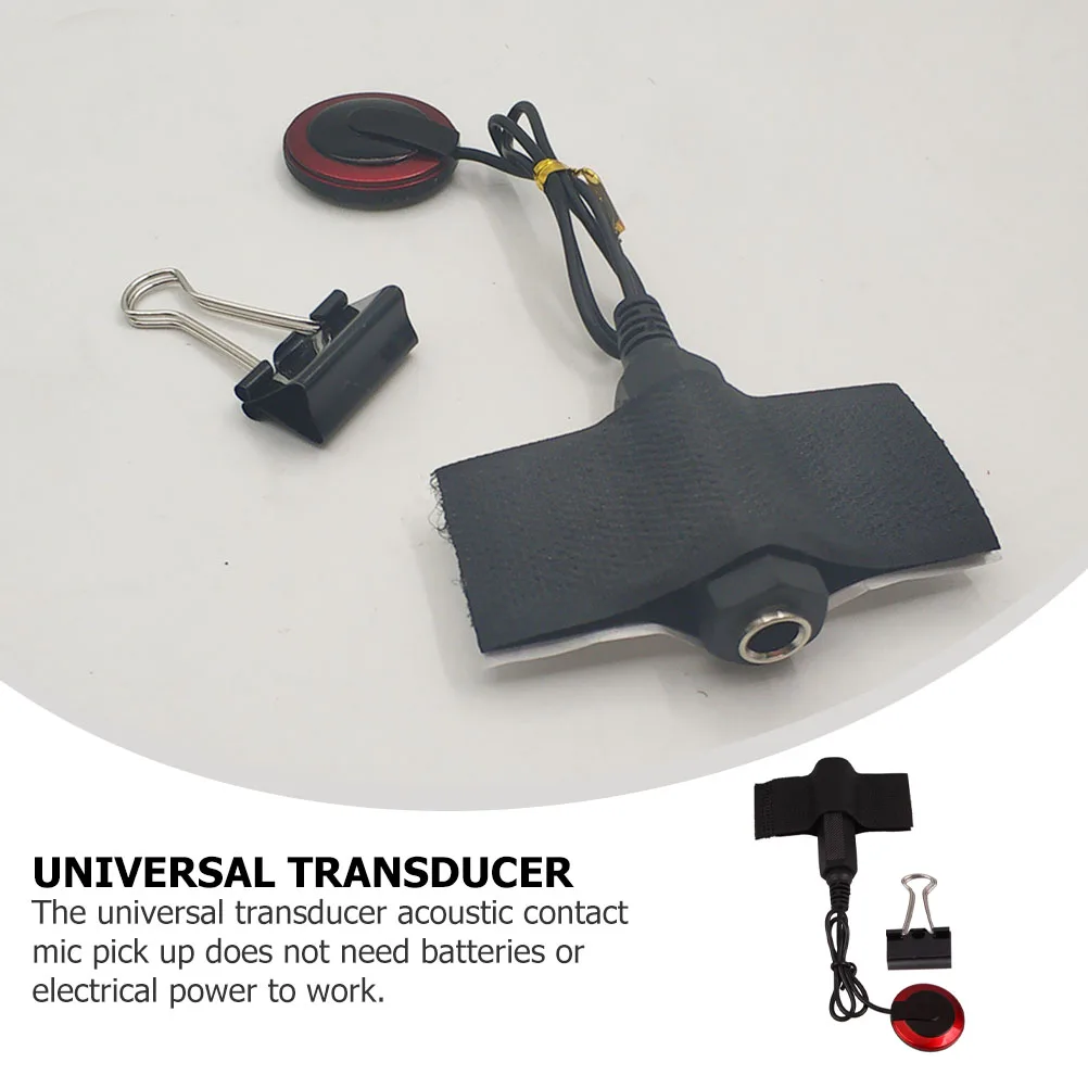 

Universal Acoustic Guitar Ukulele Transducer With Cable Compact Durable High Quality Instrument Accessory Portable Piezo Pickup
