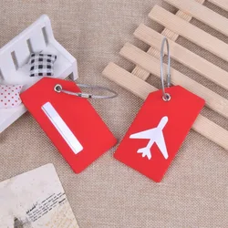 6PCS Travel Luggage Tag Hanging Tag Suitcase Tag Plane With Name ID Cards Anti-lost Solid Color Travel Accessories