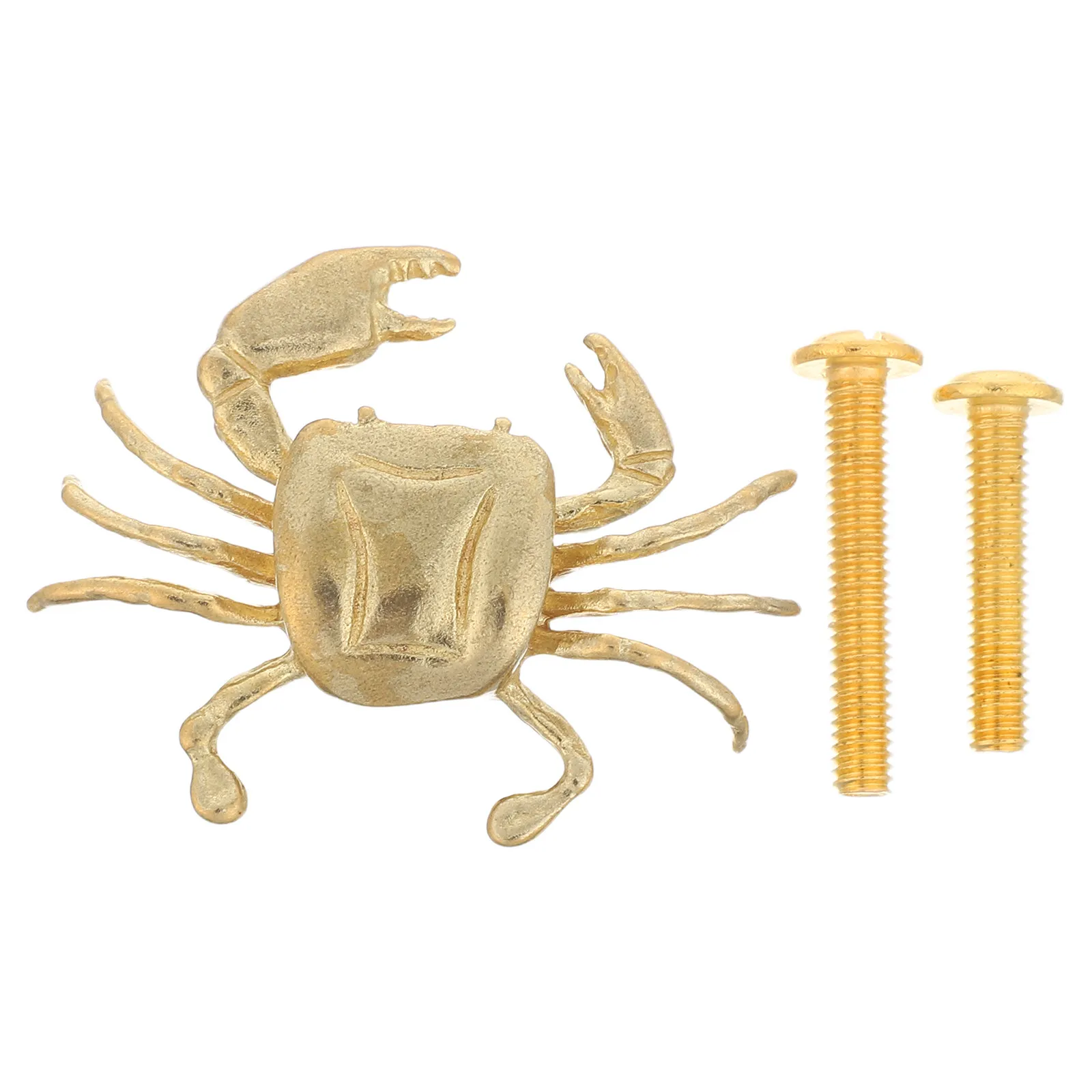 Brass Crab Cabinet Knob Retro Nautical Drawer Pull Handle for Kitchen Dresser Wardrobe Doors Ocean Theme Decorative Hardware
