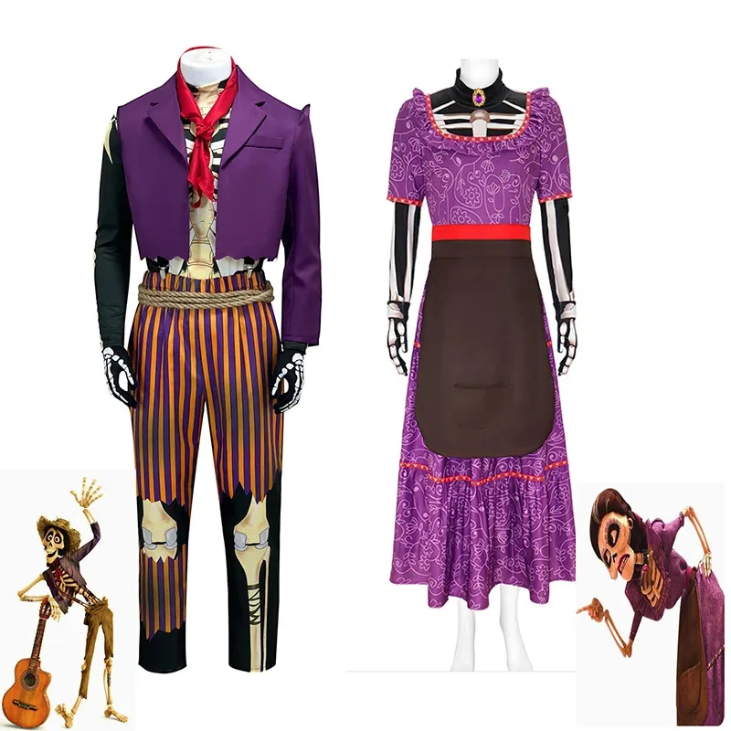 qa156 أنيمي هيكتور ريفيرا تأثيري حلي الجدة العظيمة ملابس رجل امرأة كرنفال حفلة كوكو ملابس رسمية