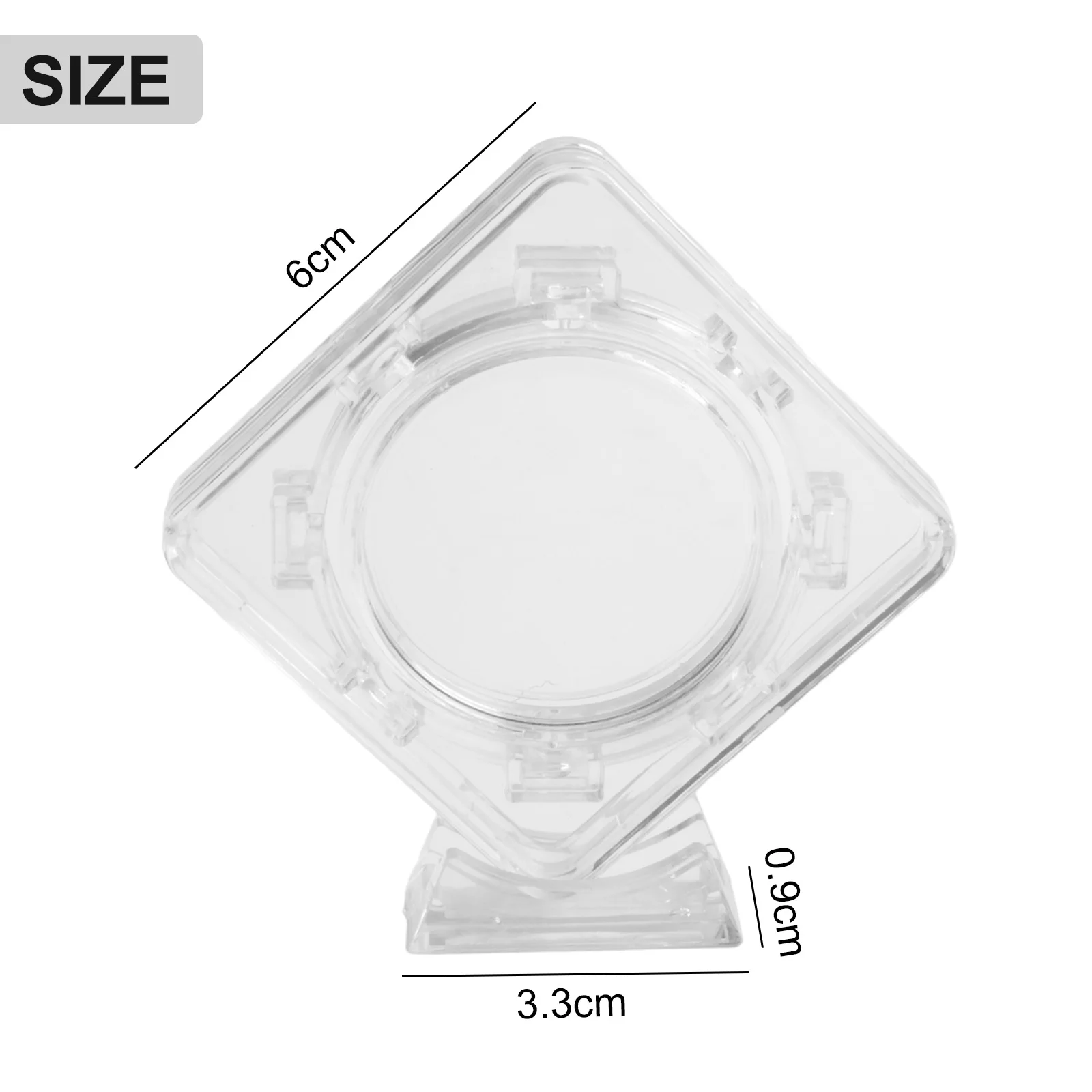 Case Box Rotating Bracket Transparent Without Inner Cushion 1 Pcs 40mm Coin Storage Commemorative Medal Display High Quality