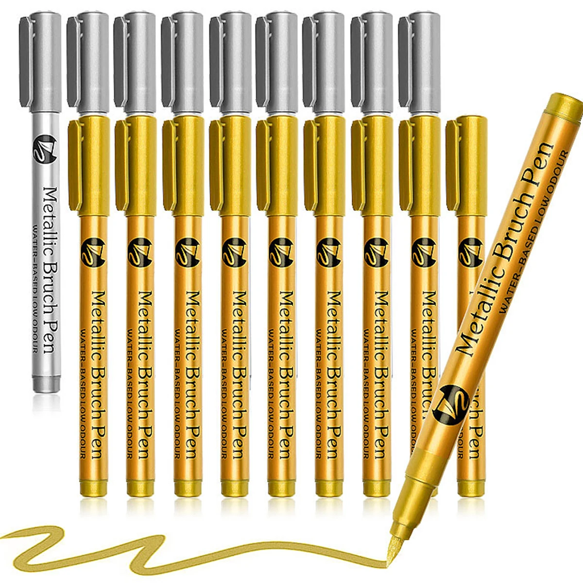 

Металлические маркеры, наконечники для кистей, водонепроницаемые, перманентный художественный маркер для манги, канцелярские принадлежности для скрапбукинга