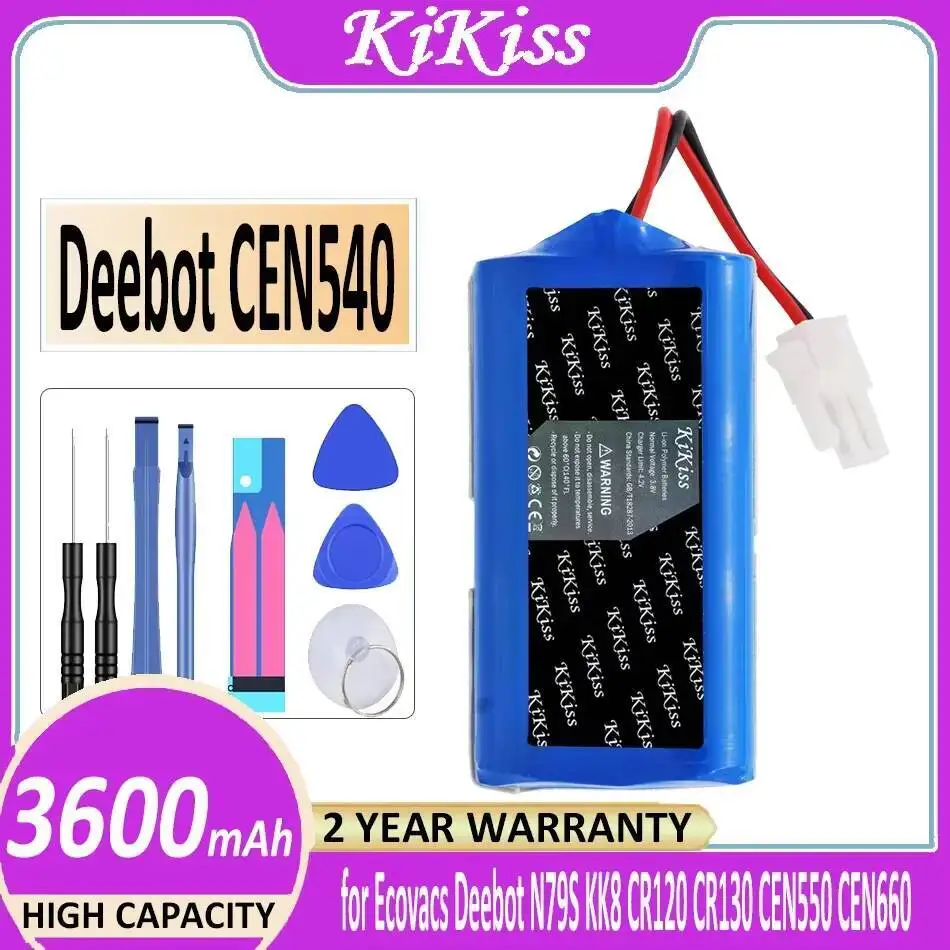 

Battery 3600Mah For Ecovacs N79S KK8 CR120 CR130 V7 V7S Deebot CEN550 CEN660 DL33 DL35 CEN640 CEN646 CEN540 CEN546