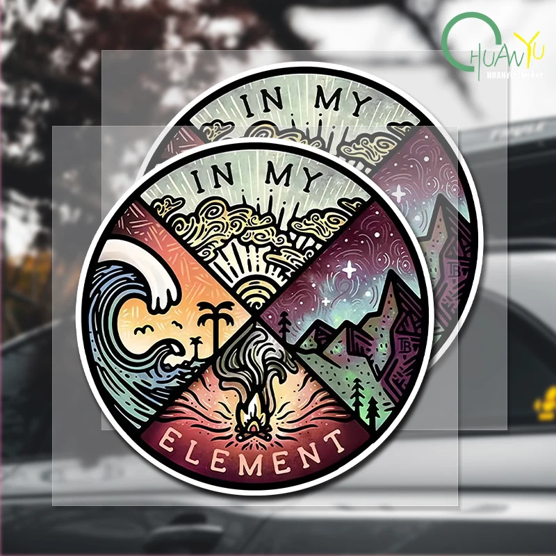 for IN MY ELEMENT Car Stickers Waterproof Scratch-Proof Decals Vinyl Laptop Trunk Decor Car Styling