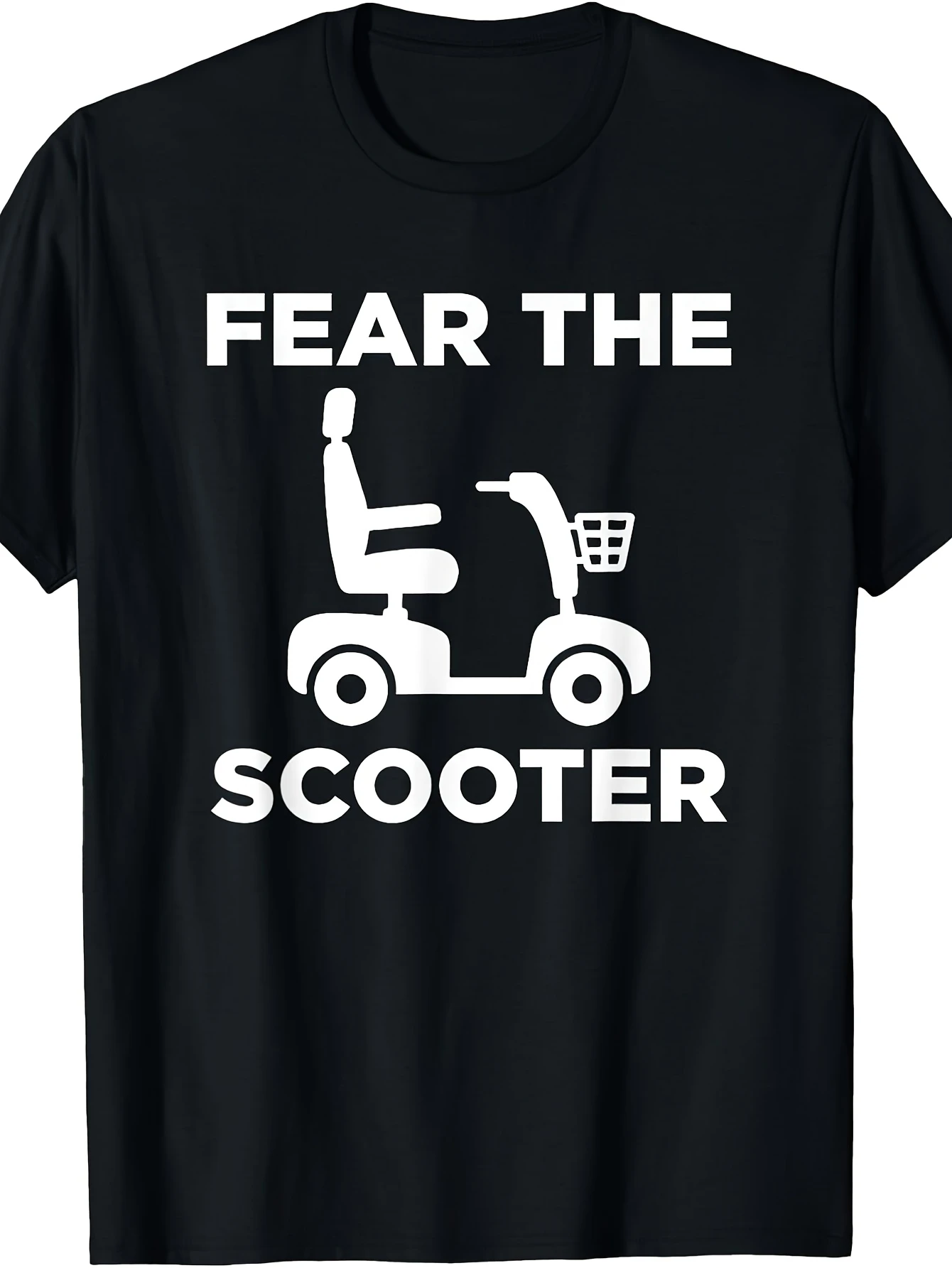 Graphic T-Shirt Compatible with- Heavyweight 180gsm Wheelchair Scooter Design- Disability Awareness Apparel Men