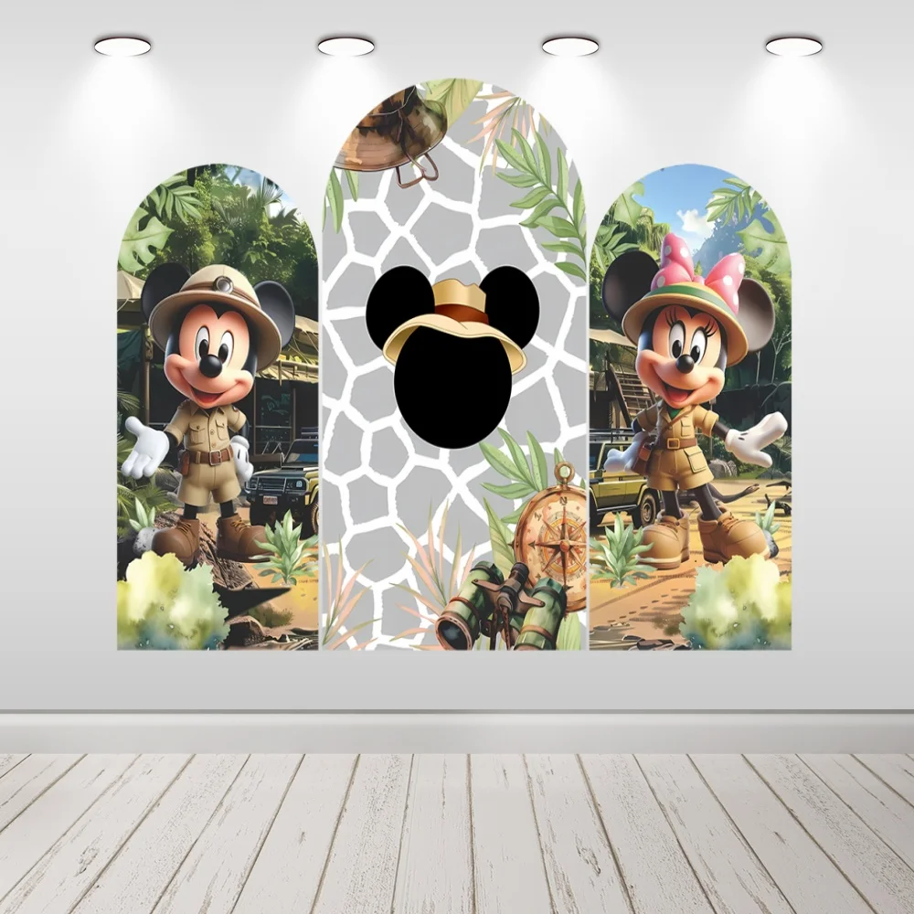

Disney Микки и Майн Маус джунгли тема индивидуальный фон для украшения дня рождения для девочек баннер для вечеринки