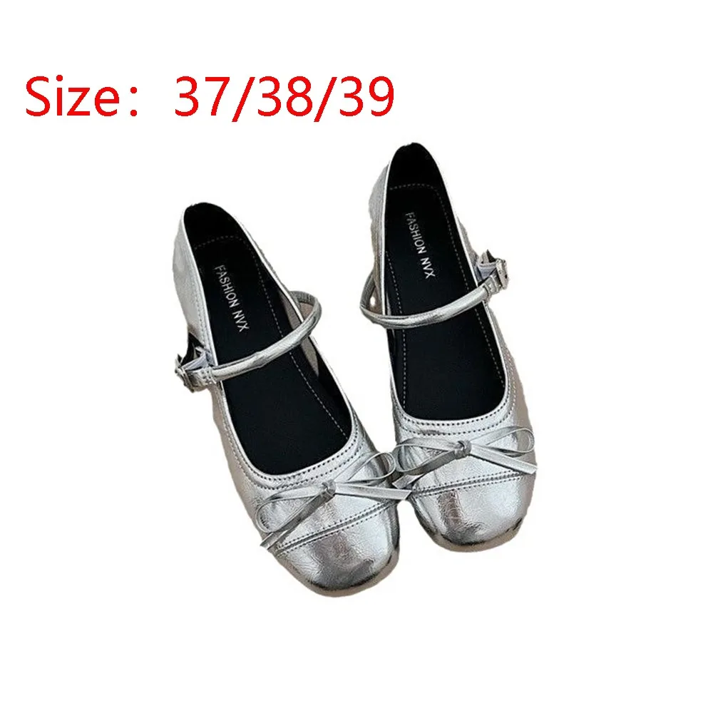 جديد Bowknot أحذية نسائية خفيفة الوزن عدم الانزلاق أحذية نسائية مريحة دمية الكاحل حزام الباليه الشقق النساء