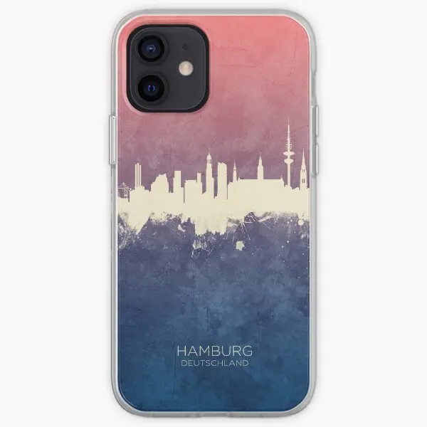 Hamburg Germany Skyline Iphone Tough Cas  Phone Case Customizable for iPhone 11 12 13 14 Pro Max Mini X XS XR Max 6 6S 7 8 Plus