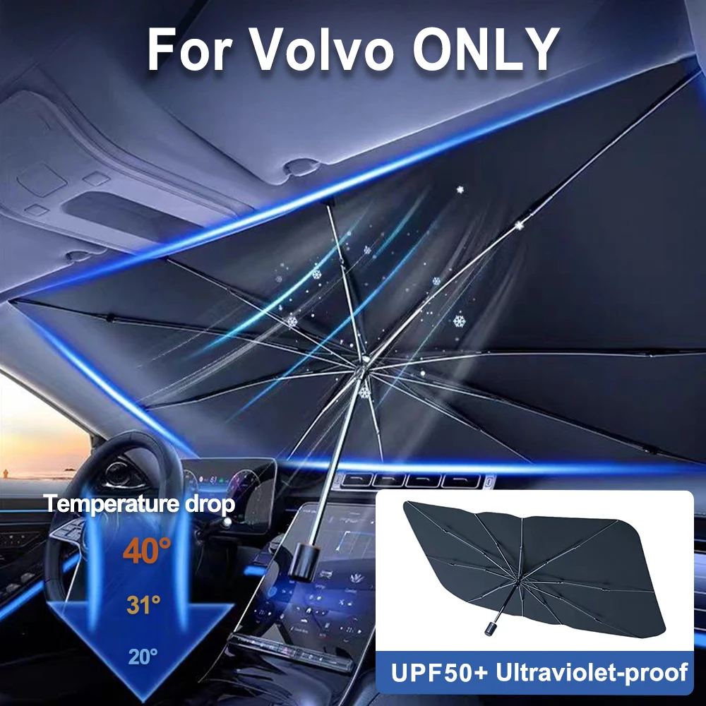 For Volvo XC60 XC40 XC90 S90 V60 S60 V90 Car Windshield Sunshades Front Shading Umbrella 