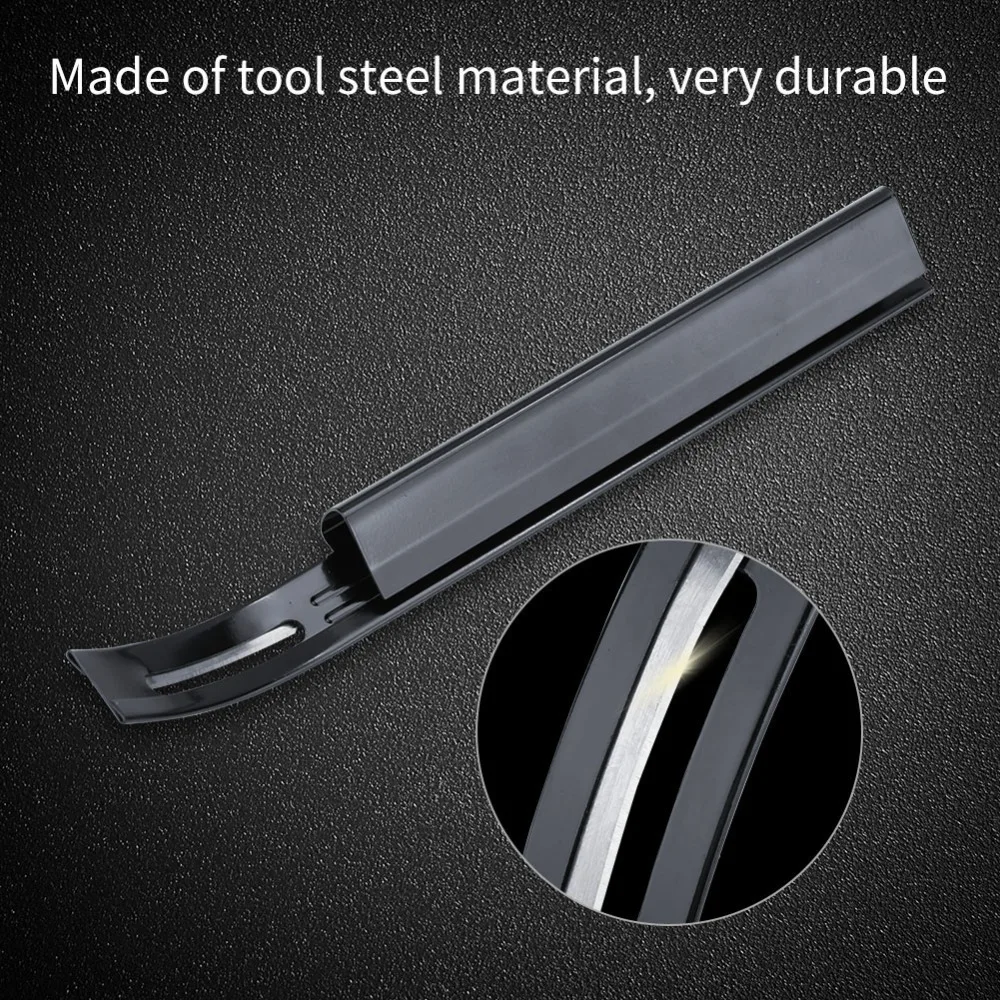 Curved Blade Leather Skiving Tool Handmade Durable Leather Thinning Tool Manual Use Sharp Edge Leather Craft Tool Hand Carving
