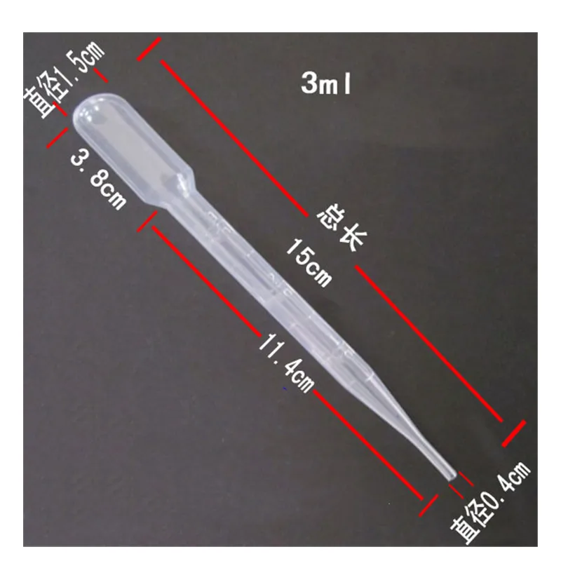 100 pces 3ml pipetas descartáveis de plástico espremer pipetas de transferência conta-gotas para molde de silicone uv resina epóxi artesanato jóias