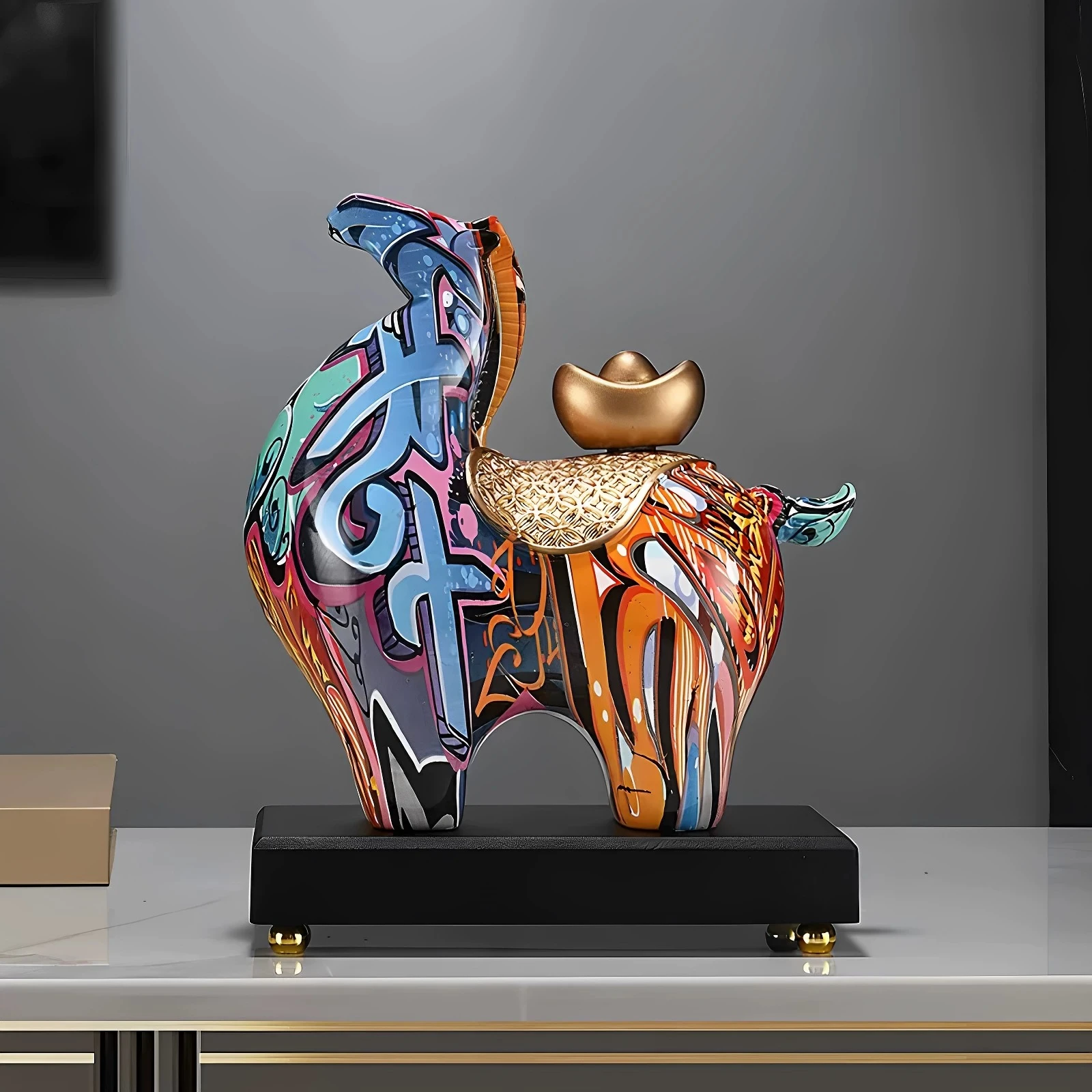 Colorful Wealth Horse Ornament, Premium Decor for Office Entryway Living Room TV Stand, Nice Gift for Housewarming  Shop Opening
