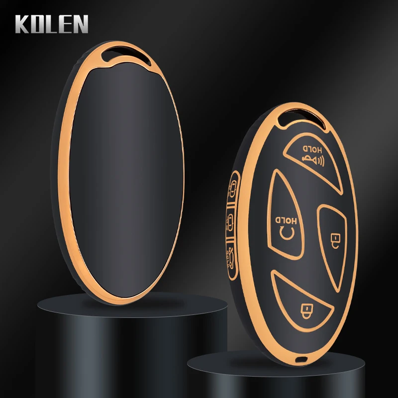 Funda de TPU a la moda con 5 y 7 botones para llave inteligente de coche, carcasa protectora para Hyundai IONIQ 6 New Grand Prix GN7 Kona, accesorios para bolsa Fob