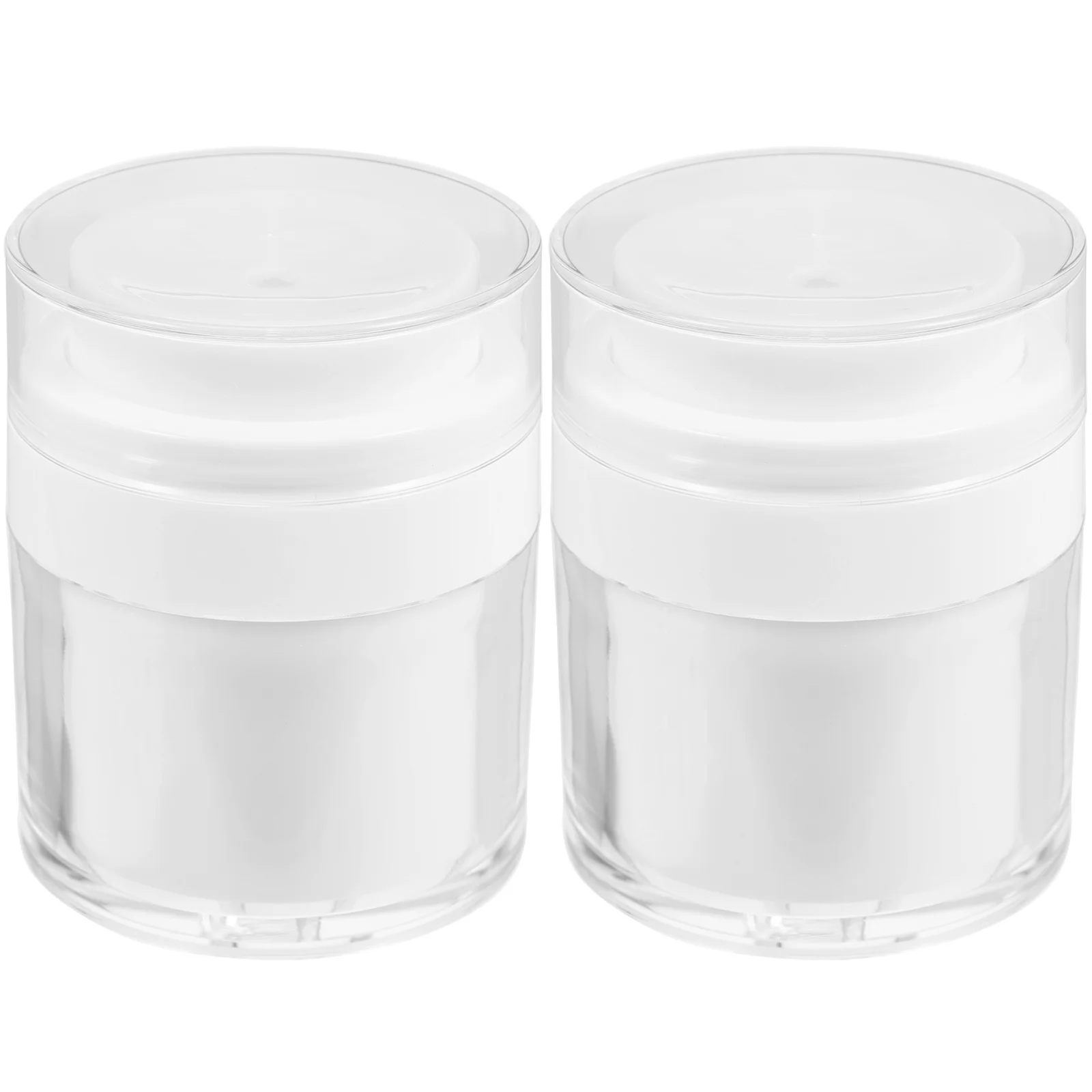 

2 Pcs Airless Pump Dispenser Travel Lotion Bottle with Empty Bottles Cream Plastic Jar Small Containers